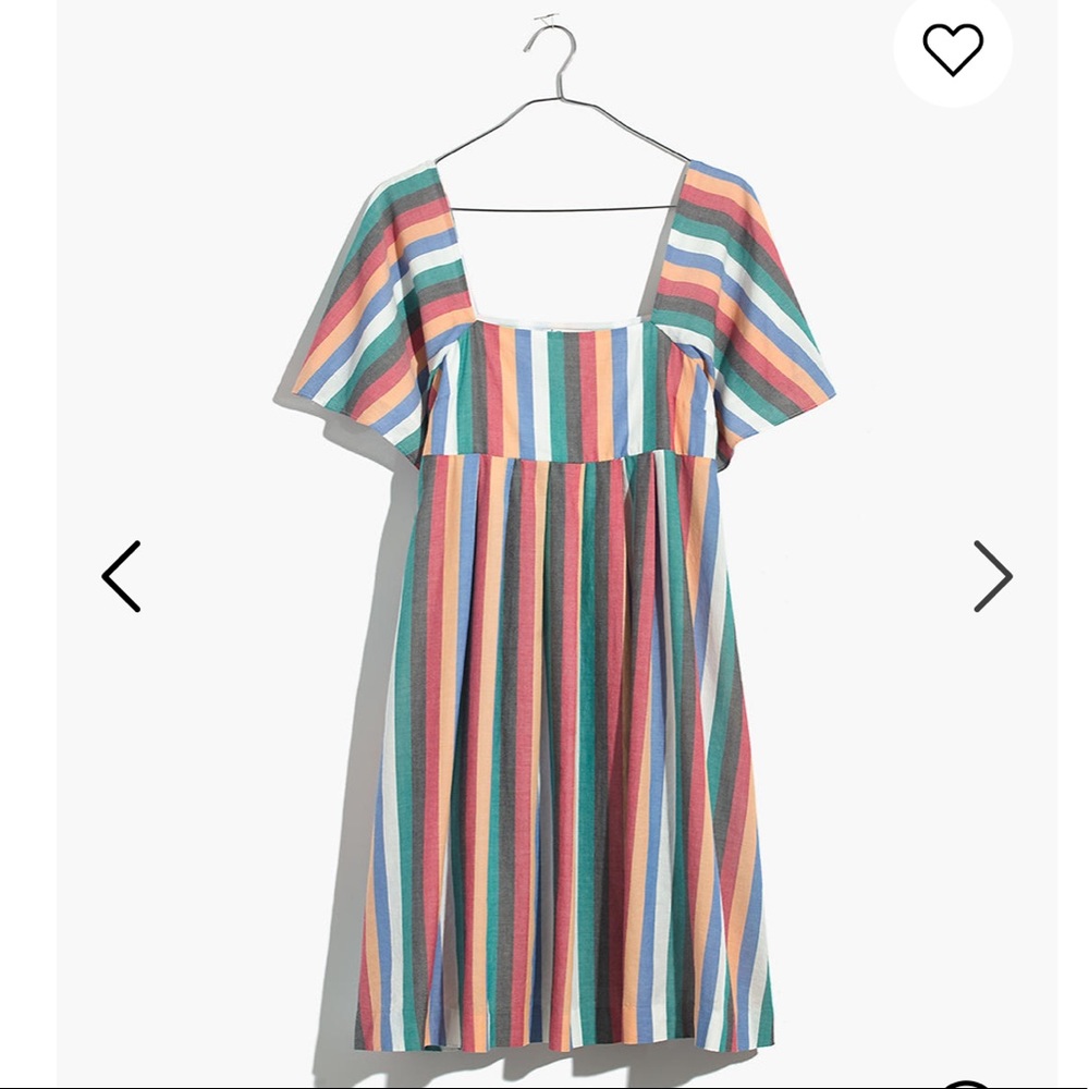Madewell NWT SquareNeck Mini Dress Festival Stripe